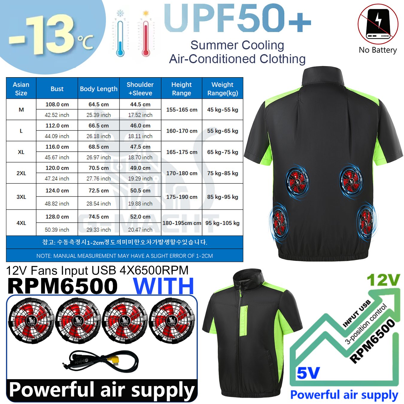 Summer 4 Fans Air Conditioning - đánh giá và giá Outdoor Sport Windbreaker
